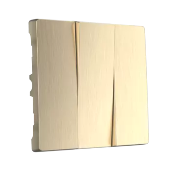 WL10-SW-3G-CP Набор клавиш для выключателя трехклавишного (шампань рифленый) Antik Werkel a037015