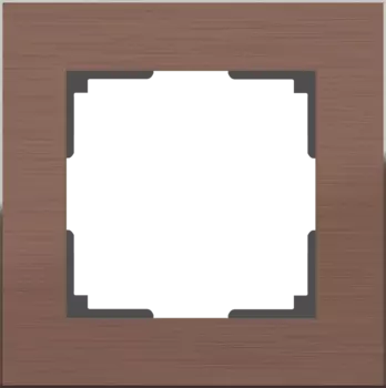 WL11-Frame-01 Рамка на 1 пост (коричневый алюминий) Aluminium Werkel a033745