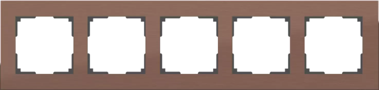WL11-Frame-05 Рамка на 5 постов (коричневый алюминий) Aluminium Werkel a033743