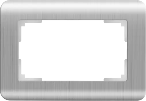 WL12-Frame-01-DBL Рамка для двойной розетки (серебряный) Stream Werkel a041872