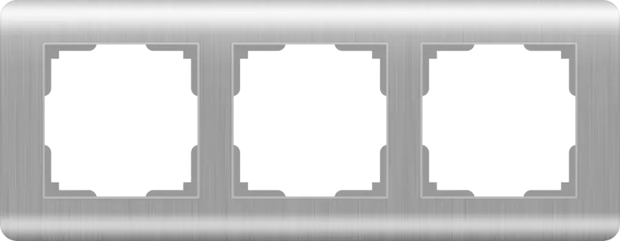 WL12-Frame-03 Рамка на 3 поста (серебряный) Stream Werkel a034328