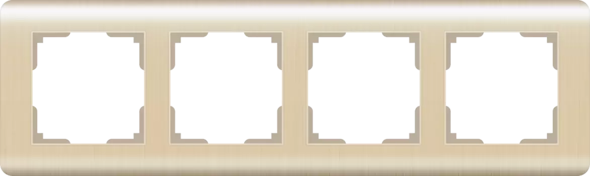 WL12-Frame-04 Рамка на 4 поста (шампань) Stream Werkel a034614