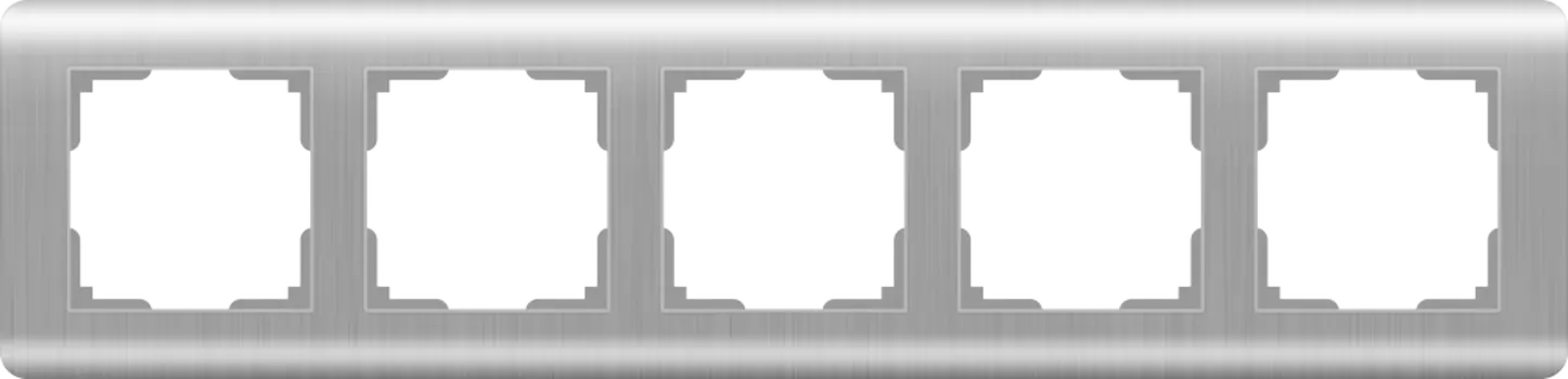 WL12-Frame-05 Рамка на 5 постов (серебряный) Stream Werkel a034330