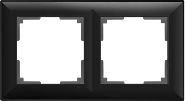 WL14-Frame-02 Рамка на 2 поста (черный матовый) Fiore Werkel a038842