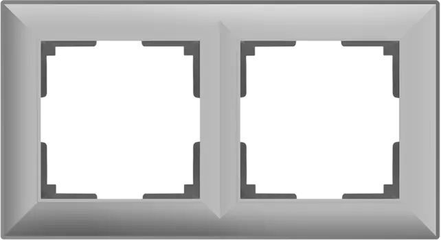 WL14-Frame-02 Рамка на 2 поста (серебряный) Fiore Werkel a038846