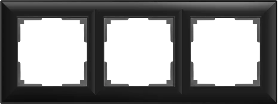 WL14-Frame-03 Рамка на 3 поста (черный матовый) Fiore Werkel a038843