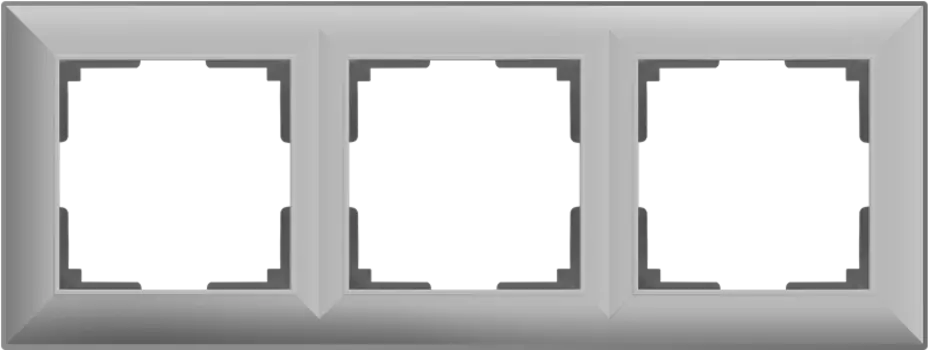 WL14-Frame-03 Рамка на 3 поста (серебряный) Fiore Werkel a038847