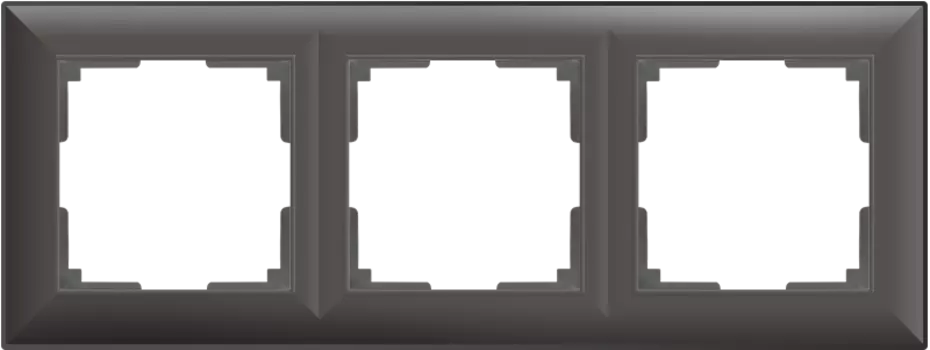 WL14-Frame-03 Рамка на 3 поста (серо-коричневый) Fiore Werkel a038868
