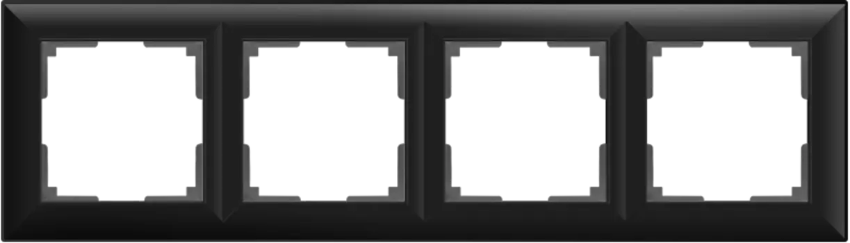 WL14-Frame-04 Рамка на 4 поста (черный матовый) Fiore Werkel a038844