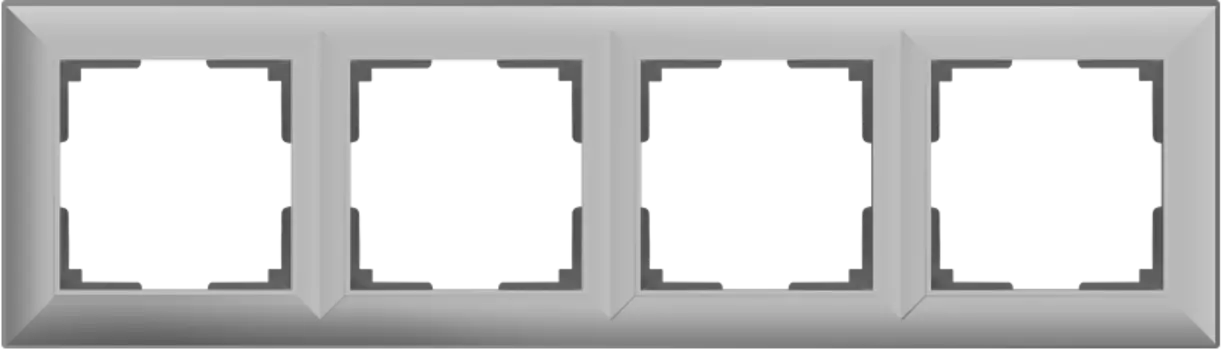 WL14-Frame-04 Рамка на 4 поста (серебряный) Fiore Werkel a038848