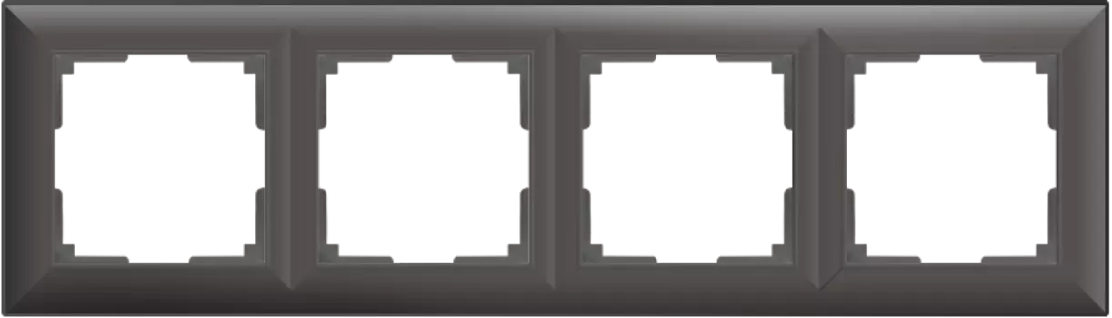 WL14-Frame-04 Рамка на 4 поста (серо-коричневый) Fiore Werkel a038869
