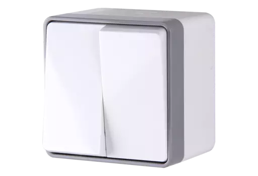 WL15-03-02 Выключатель двухклавишный влагозащищенный Gallant (белый) Gallant Werkel a036774