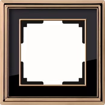 WL17-Frame-01 Рамка на 1 пост (золото/черный) Palacio Werkel a037672