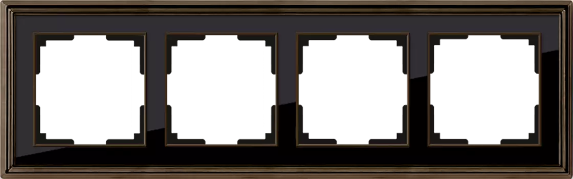 WL17-Frame-04 Рамка на 4 поста (бронза/черный) Palacio Werkel a037690