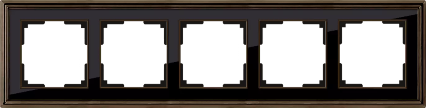 WL17-Frame-05 Рамка на 5 постов (бронза/черный) Palacio Werkel a037691