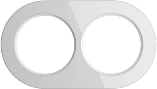 WL21-frame-02 Рамка на 2 поста (Белый) Favorit Runda Werkel a044889