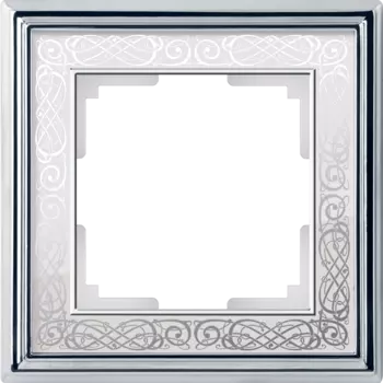 WL77-Frame-01 Рамка на 1 пост (хром/белый) Palacio Gracia Werkel a041159