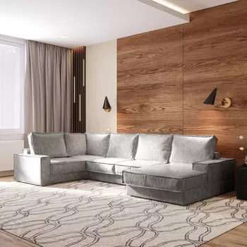 Диван угловой П-образный левый Бергамо