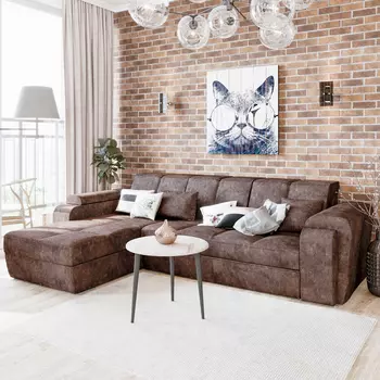 Диван левый 2-х местный с оттоманкой Мартин