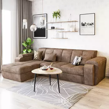 Диван левый 2-х местный с оттоманкой Мартин