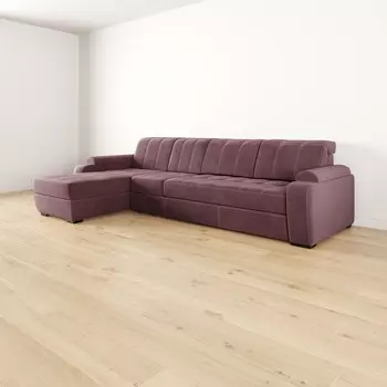 Диван модульный угловой с оттоманкой левый Бруно