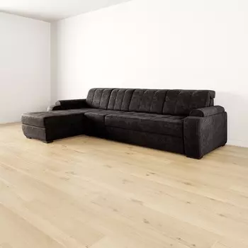 Диван модульный угловой с оттоманкой левый Бруно