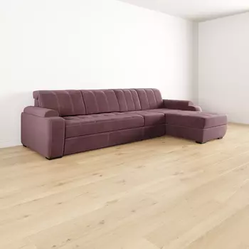 Диван модульный угловой с оттоманкой правый Бруно