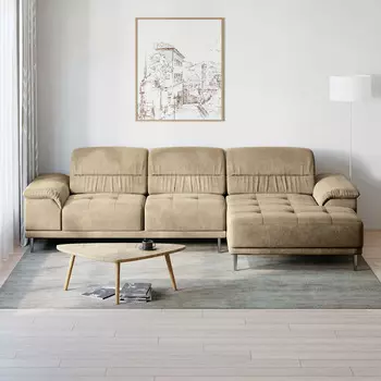 Диван модульный с оттоманкой правый Невада