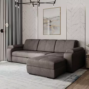 Диван правый 2-х местный с оттоманкой Мартин