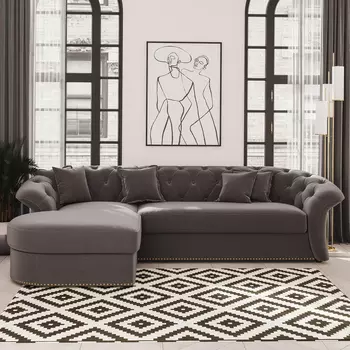 Диван угловой левый Гермес