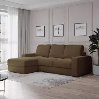 Диван угловой левый с оттоманкой Саламанка