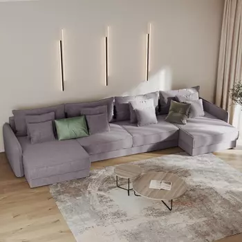 Диван угловой П-образный Кросби