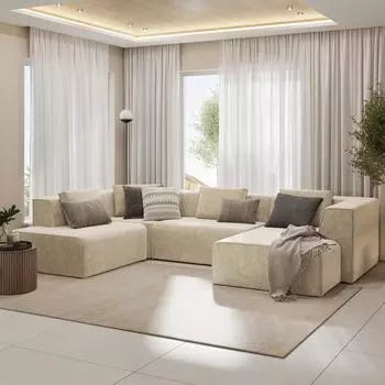 Диван угловой П-образный правый Сольер