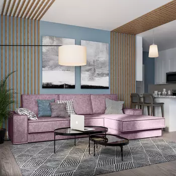 Диван угловой правый Бергамо