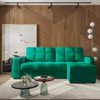 Диван угловой правый Киль-4 с пуфом