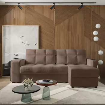 Диван угловой правый Киль-4 с пуфом