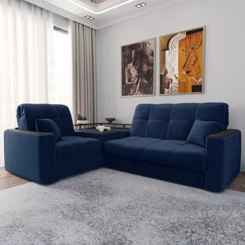 Диван угловой с баром Камелот 1,4