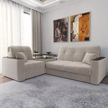 Диван угловой с баром Камелот 1,4