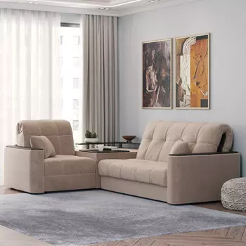 Диван угловой с баром Камелот 1,6