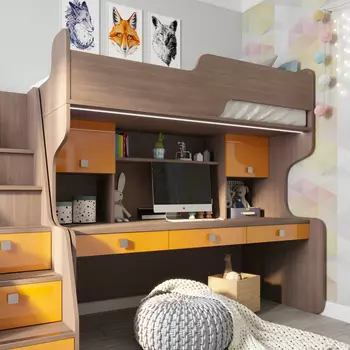 Кровать Тиана с подсветкой 80x190