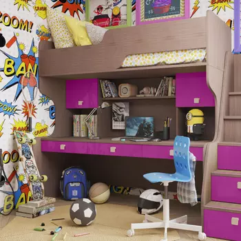 Кровать Тиана с подсветкой 80x190