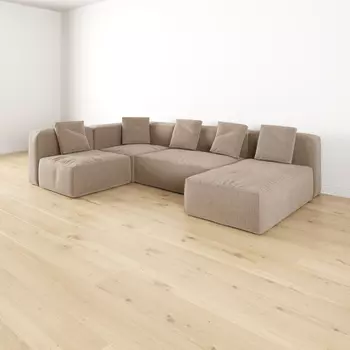 Модульный угловой П-образный диван левый Бакстер