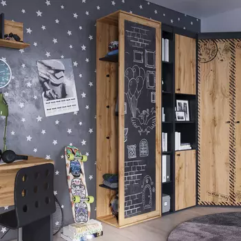 Стеллаж левый Мистеро c меловой доской