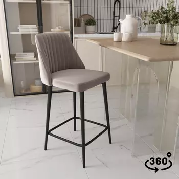 Стул полубарный поворотный Ларри 360°