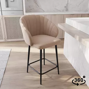 Стул полубарный поворотный Уолли 360°