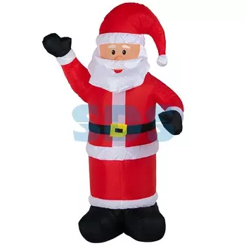 3D фигура надувная "Дед Мороз приветствует", размер 180 см, внутренняя подсветка 5 LED, компрессор с адаптером 12В, IP 65 NEON-NIGHT