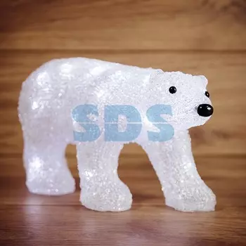Акриловая светодиодная фигура "Медведь" 34,5х12х17 см, 4,5 В, 3 батарейки AA (не входят в комплект), 24 светодиода, NEON-NIGHT