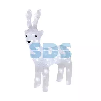 Акриловая светодиодная фигура "Северный олень" 45 см, 100 светодиодов, IP65, понижающий трансформатор в комплекте, NEON-NIGHT