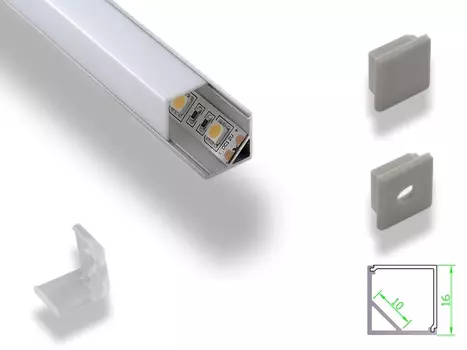 Алюминиевый профиль LL-ALP005 (2м/шт)