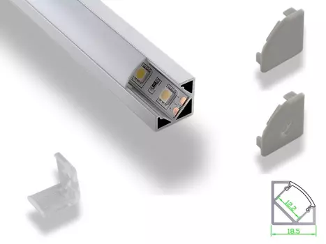 Алюминиевый профиль LL-ALP007 (2м/шт)